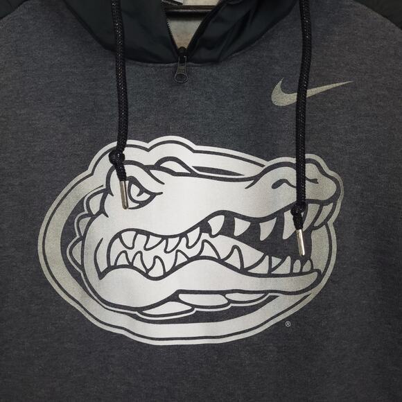 Nike University Of Florida Gators Bibbed Hoodie Sweatshirt Sz Medium Logo Gray - Picture 3 of 9